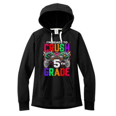 5th Grade Level Unlocked Game On 5th Grade Back To School Women's Fleece Hoodie