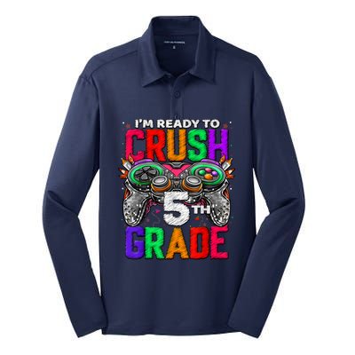 5th Grade Level Unlocked Game On 5th Grade Back To School Silk Touch Performance Long Sleeve Polo