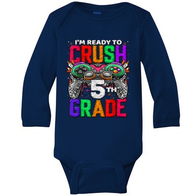 5th Grade Level Unlocked Game On 5th Grade Back To School Baby Long Sleeve Bodysuit