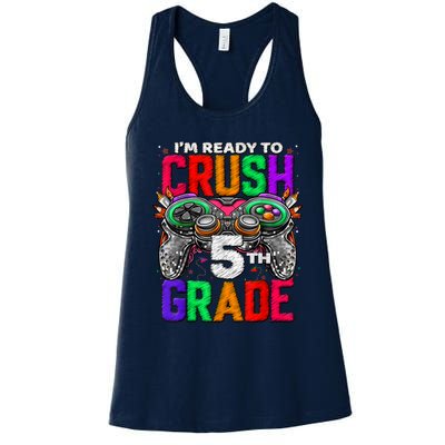 5th Grade Level Unlocked Game On 5th Grade Back To School Women's Racerback Tank