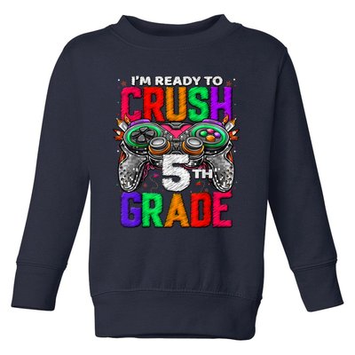 5th Grade Level Unlocked Game On 5th Grade Back To School Toddler Sweatshirt