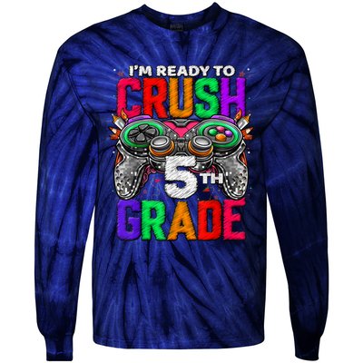 5th Grade Level Unlocked Game On 5th Grade Back To School Tie-Dye Long Sleeve Shirt