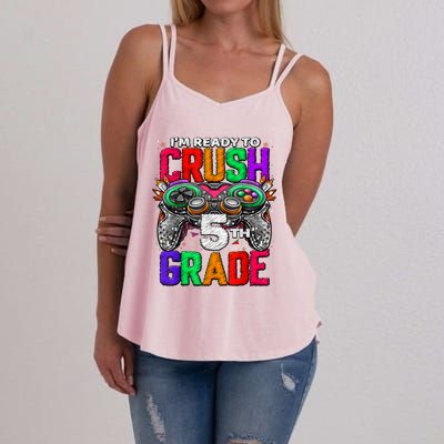 5th Grade Level Unlocked Game On 5th Grade Back To School Women's Strappy Tank