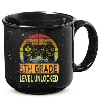 5th Grade Level Unlocked First Day Of School Video Gamer 15oz Campfire Ceramic Mug