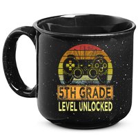 5th Grade Level Unlocked First Day Of School Video Gamer 15oz Campfire Ceramic Mug