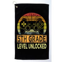 5th Grade Level Unlocked First Day Of School Video Gamer Golf Towel
