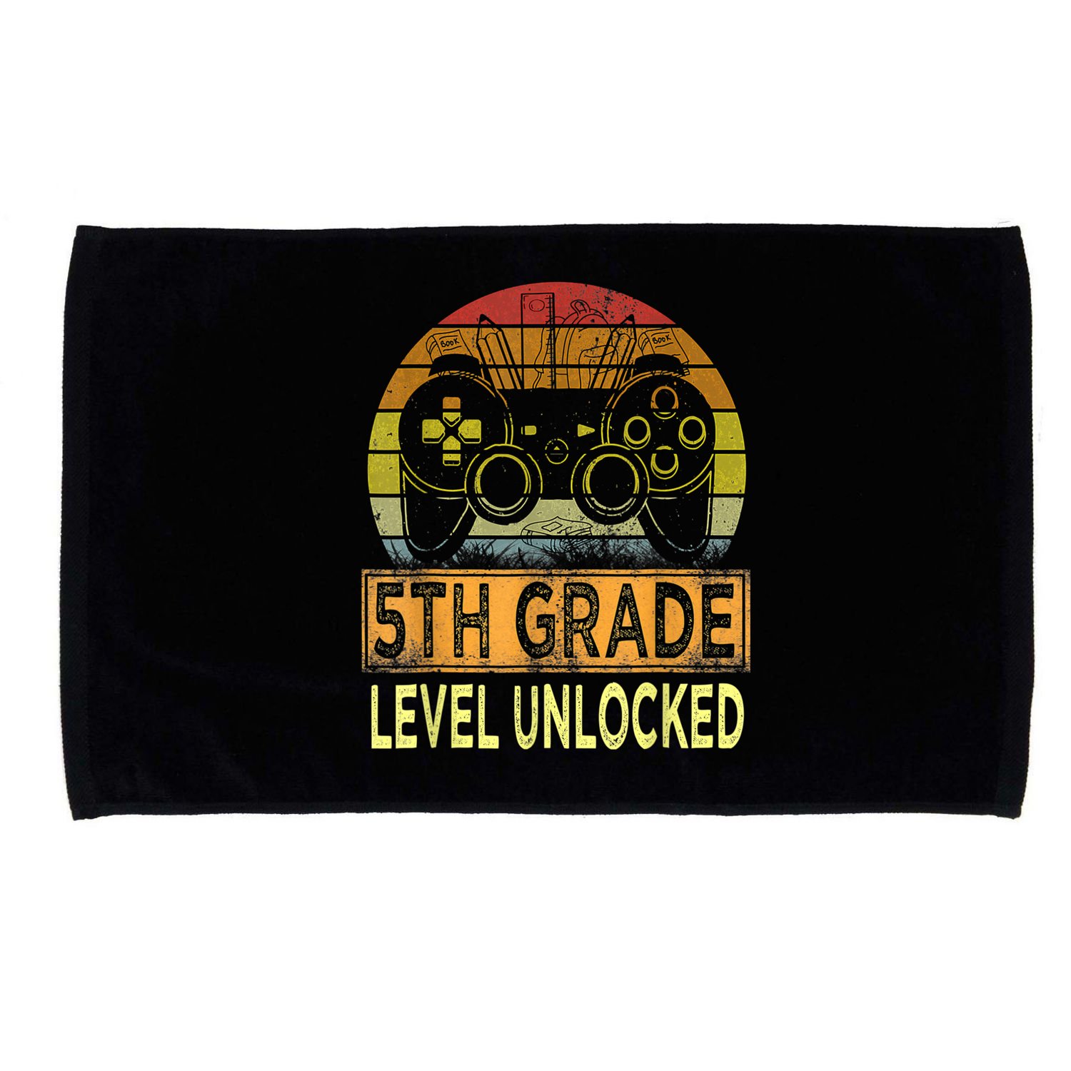 5th Grade Level Unlocked First Day Of School Video Gamer Microfiber Hand Towel