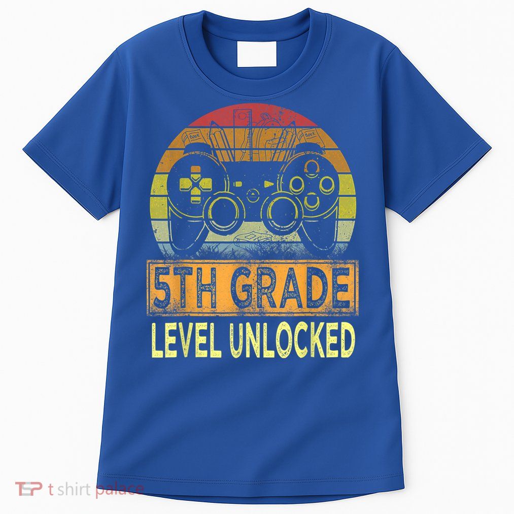 5th Grade Level Unlocked First Day Of School Video Gamer Tall T-Shirt