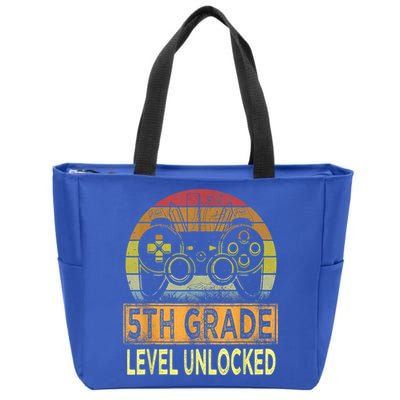 5th Grade Level Unlocked First Day Of School Video Gamer Zip Tote Bag