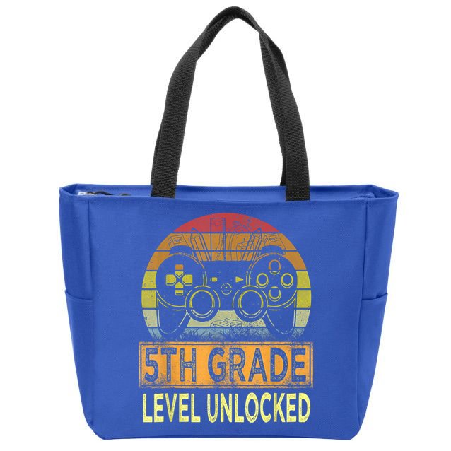 5th Grade Level Unlocked First Day Of School Video Gamer Zip Tote Bag