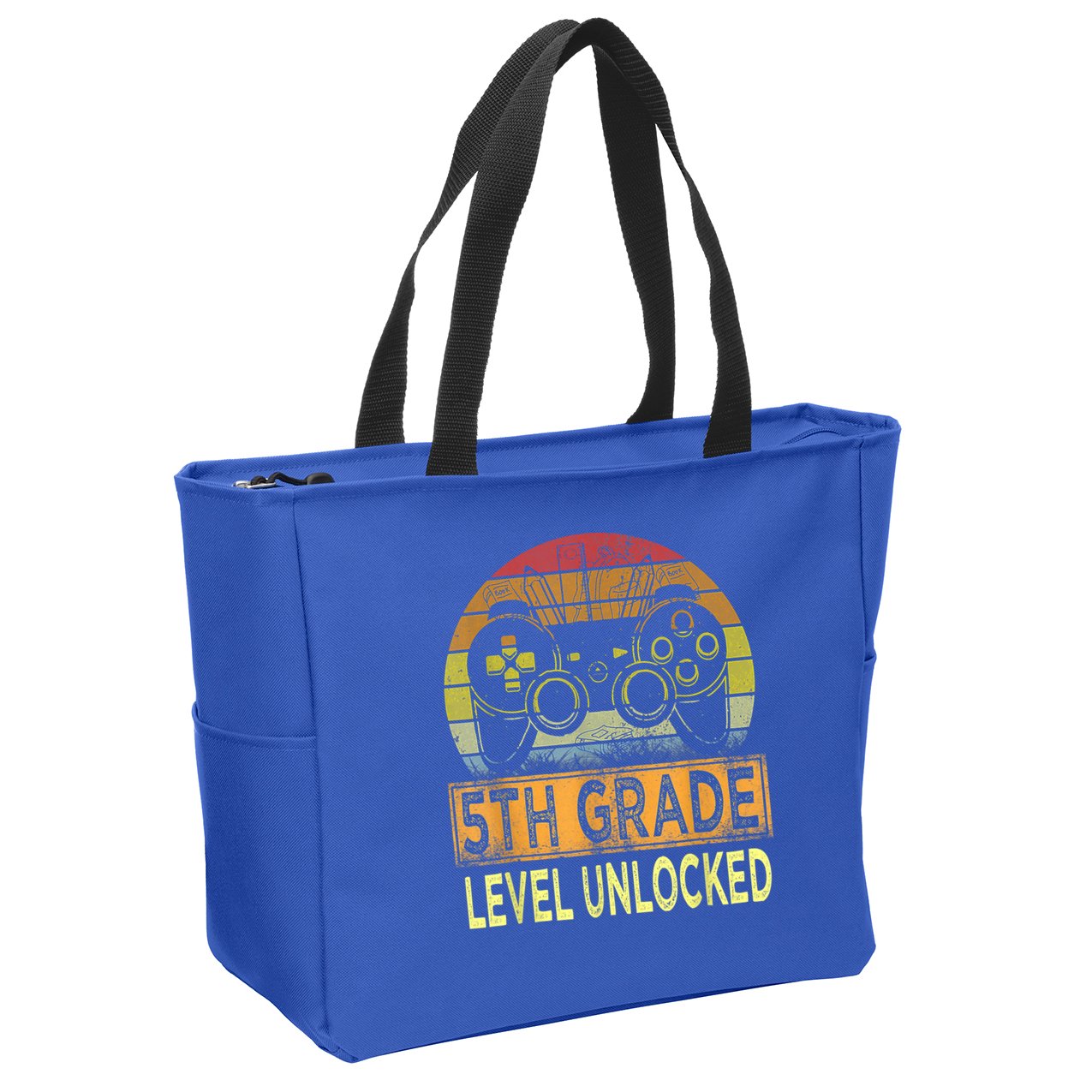 5th Grade Level Unlocked First Day Of School Video Gamer Zip Tote Bag