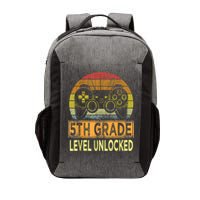 5th Grade Level Unlocked First Day Of School Video Gamer Vector Backpack