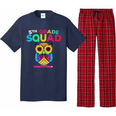 5th Grade Squad Sunflower Owl Fifth Grade Teacher Pajama Set