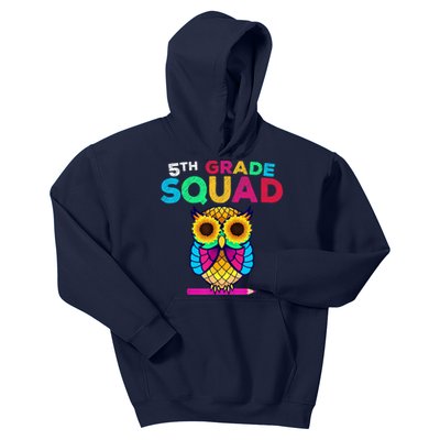 5th Grade Squad Sunflower Owl Fifth Grade Teacher Kids Hoodie