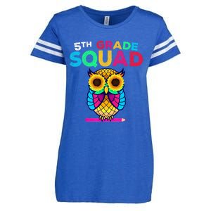 5th Grade Squad Sunflower Owl Fifth Grade Teacher Enza Ladies Jersey Football T-Shirt