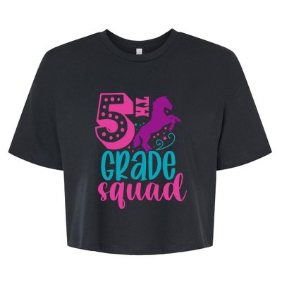 5th Grade Squad Back To School Teacher Fifth Grade Gift Bella+Canvas Jersey Crop Tee