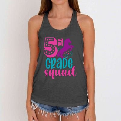 5th Grade Squad Back To School Teacher Fifth Grade Gift Women's Knotted Racerback Tank