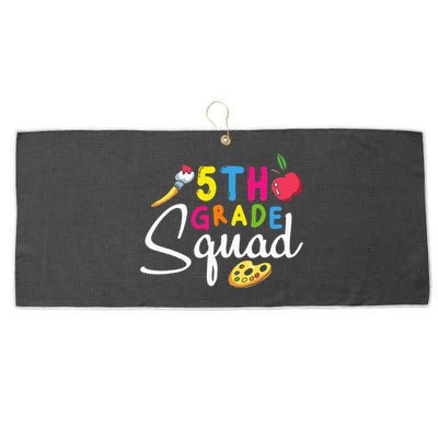 5th Grade Squad Fifth Teacher Student Team Back To School Large Microfiber Waffle Golf Towel