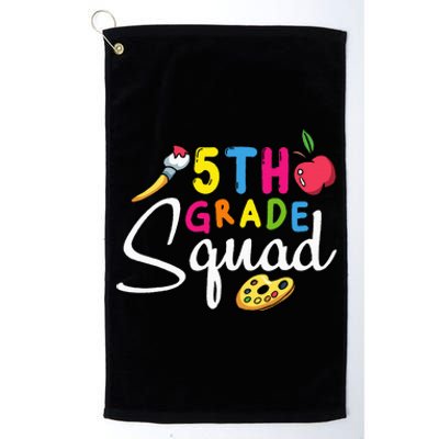 5th Grade Squad Fifth Teacher Student Team Back To School Platinum Collection Golf Towel