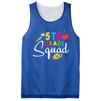 5th Grade Squad Fifth Teacher Student Team Back To School Mesh Reversible Basketball Jersey Tank