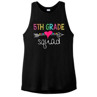 5th Grade Squad Fifth Teacher Student Team Back To School Ladies PosiCharge Tri-Blend Wicking Tank