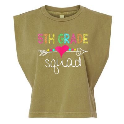 5th Grade Squad Fifth Teacher Student Team Back To School Garment-Dyed Women's Muscle Tee