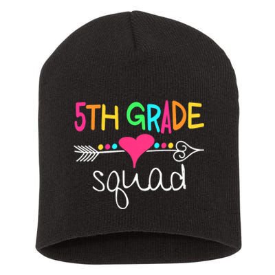 5th Grade Squad Fifth Teacher Student Team Back To School Short Acrylic Beanie