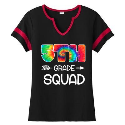 5th Grade Squad Teacher Students Ladies Halftime Notch Neck Tee