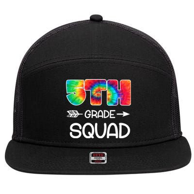 5th Grade Squad Teacher Students 7 Panel Mesh Trucker Snapback Hat