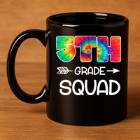 5th Grade Squad Teacher Students 11oz C Handle Ceramic Mug