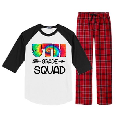 5th Grade Squad Teacher Students Raglan Sleeve Pajama Set