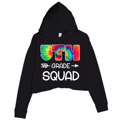 5th Grade Squad Teacher Students Crop Fleece Hoodie