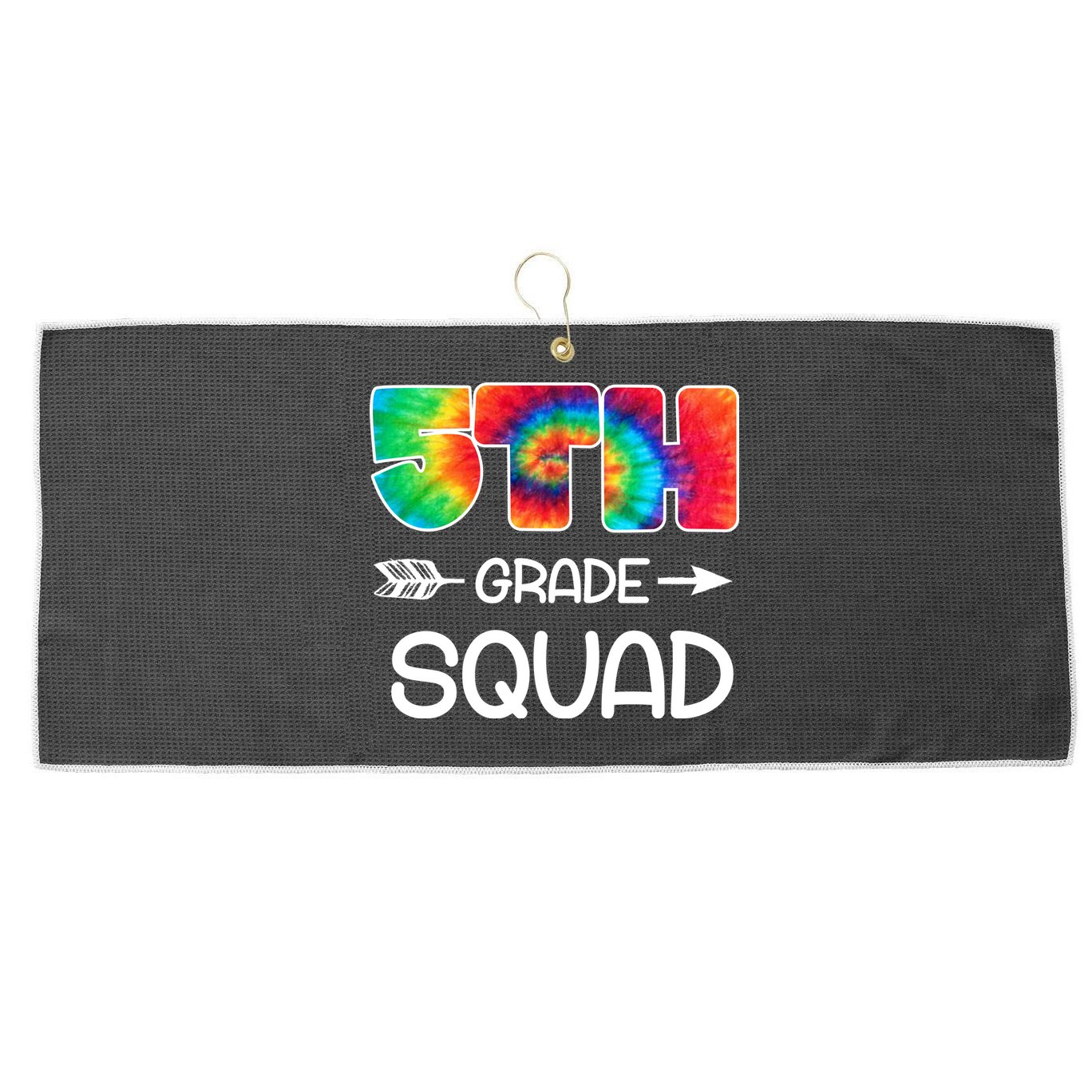 5th Grade Squad Teacher Students Large Microfiber Waffle Golf Towel