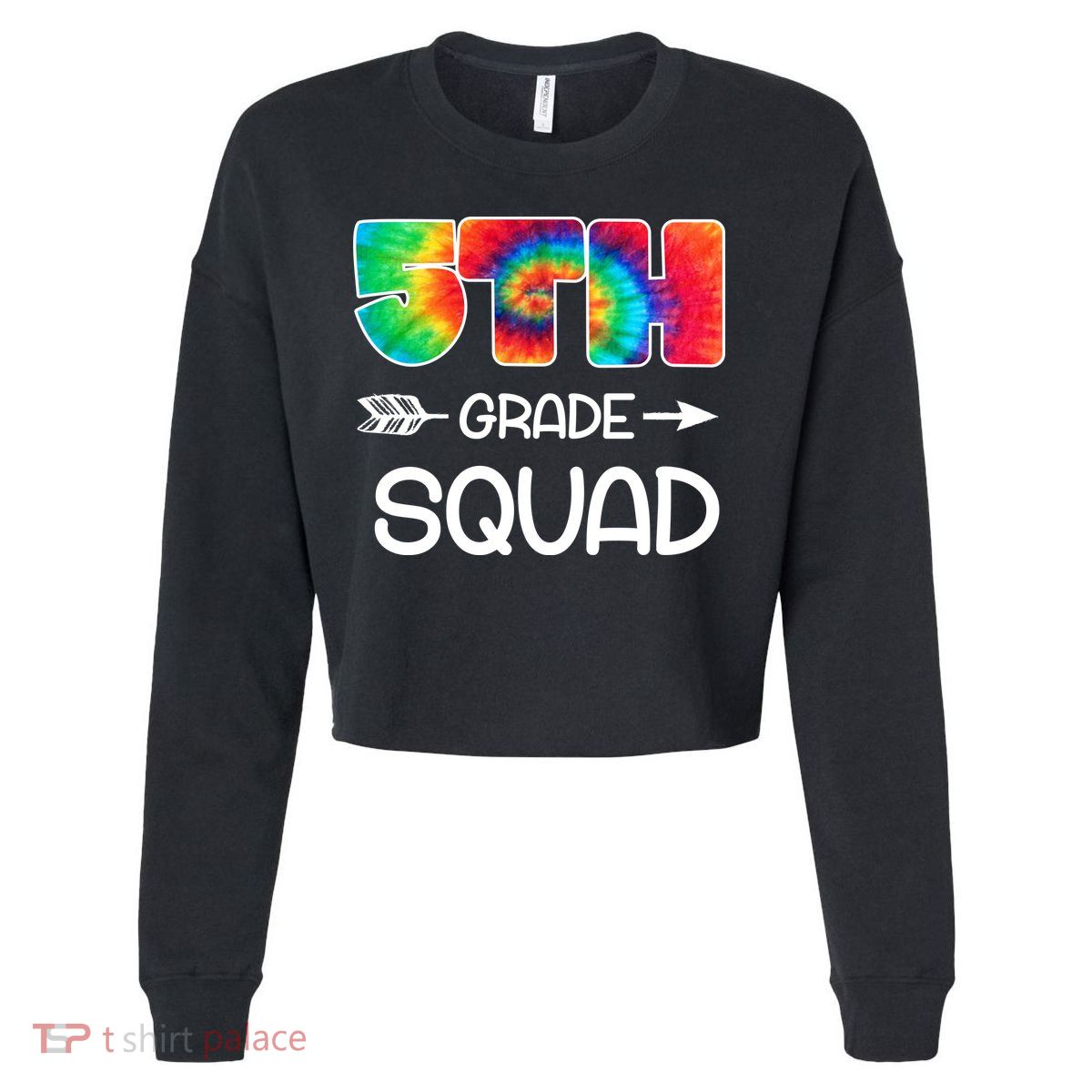5th Grade Squad Teacher Students Cropped Pullover Crew