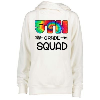 5th Grade Squad Teacher Students Womens Funnel Neck Pullover Hood