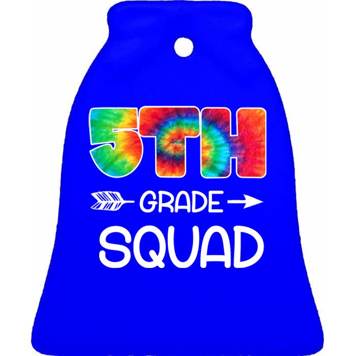 5th Grade Squad Teacher Students Ceramic Bell Ornament