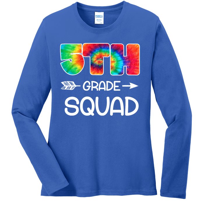 5th Grade Squad Teacher Students Ladies Long Sleeve Shirt