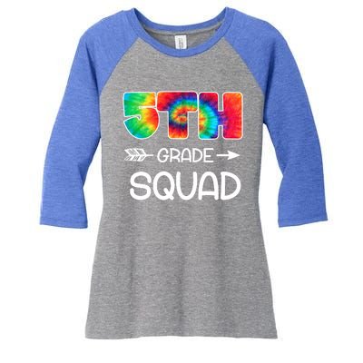 5th Grade Squad Teacher Students Women's Tri-Blend 3/4-Sleeve Raglan Shirt