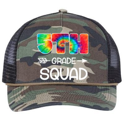 5th Grade Squad Teacher Students Retro Rope Trucker Hat Cap