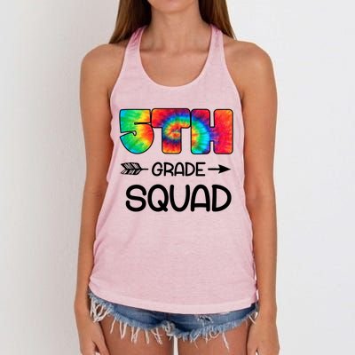 5th Grade Squad Teacher Students Women's Knotted Racerback Tank