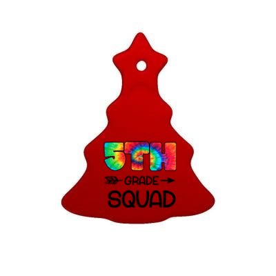 5th Grade Squad Teacher Students Ceramic Tree Ornament