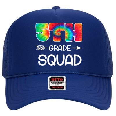 5th Grade Squad Teacher Students High Crown Mesh Back Trucker Hat