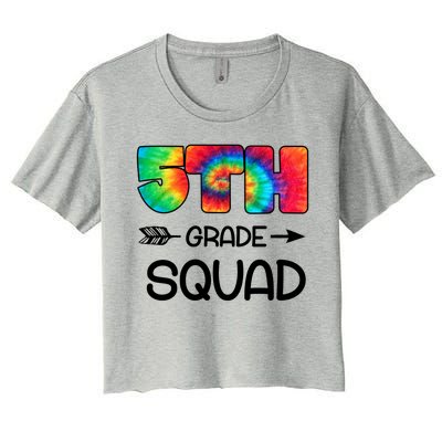 5th Grade Squad Teacher Students Women's Crop Top Tee