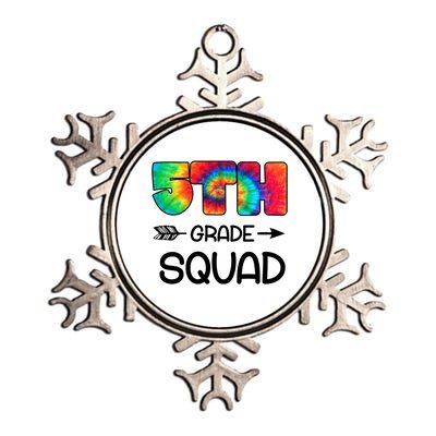 5th Grade Squad Teacher Students Metallic Star Ornament