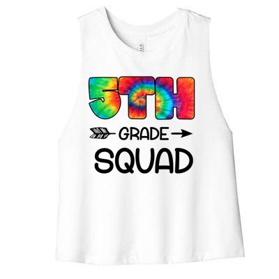 5th Grade Squad Teacher Students Women's Racerback Cropped Tank