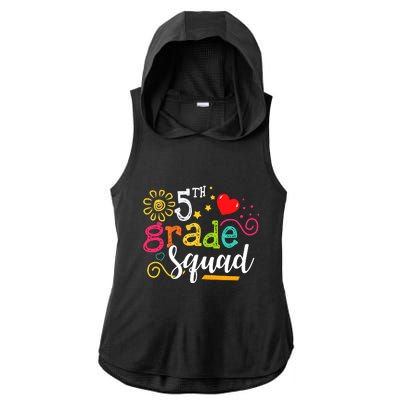 5th Grade Squad Student Teacher Gift Back To School Ladies PosiCharge Tri-Blend Wicking Draft Hoodie Tank