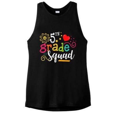 5th Grade Squad Student Teacher Gift Back To School Ladies PosiCharge Tri-Blend Wicking Tank