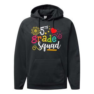 5th Grade Squad Student Teacher Gift Back To School Performance Fleece Hoodie