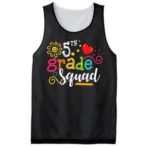 5th Grade Squad Student Teacher Gift Back To School Mesh Reversible Basketball Jersey Tank