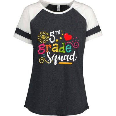 5th Grade Squad Student Teacher Gift Back To School Enza Ladies Jersey Colorblock Tee